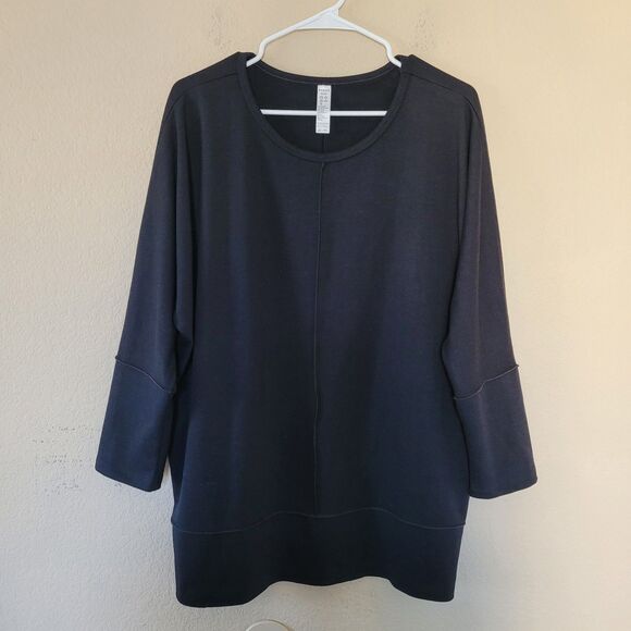 SPANX Sweaters - Spanx Perfect Length Dolman 3/4 Sleeve Soft Pullover Top Sweatshirt Black Xlarge